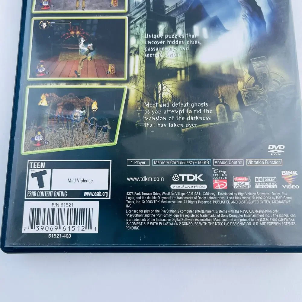 Disney's The Haunted Mansion Sony PlayStation 2 PS2 2003 CIB + Registration Teen